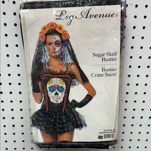 Leg Avenue Multicolor Sugar Skull Bustier